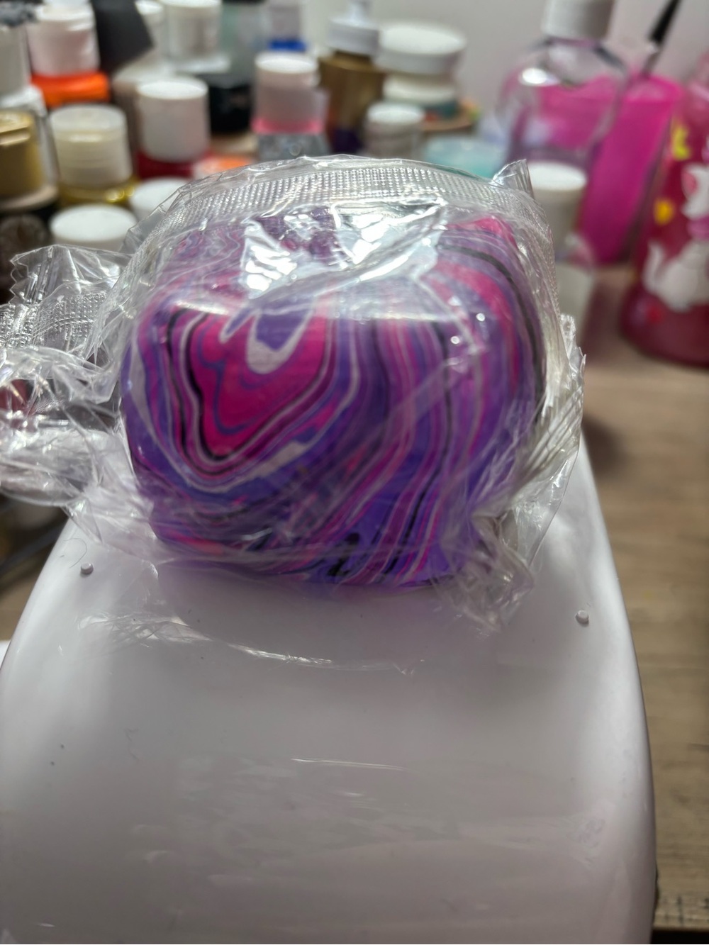 Marbled Purple Cube squish